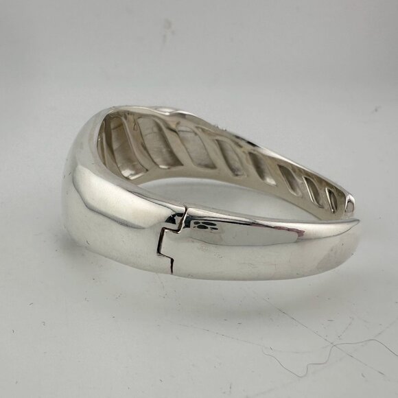 Michael Dawkins Sterling Silver Cuff Bracelet with Beautiful Textured Brand - Picture 13 of 16